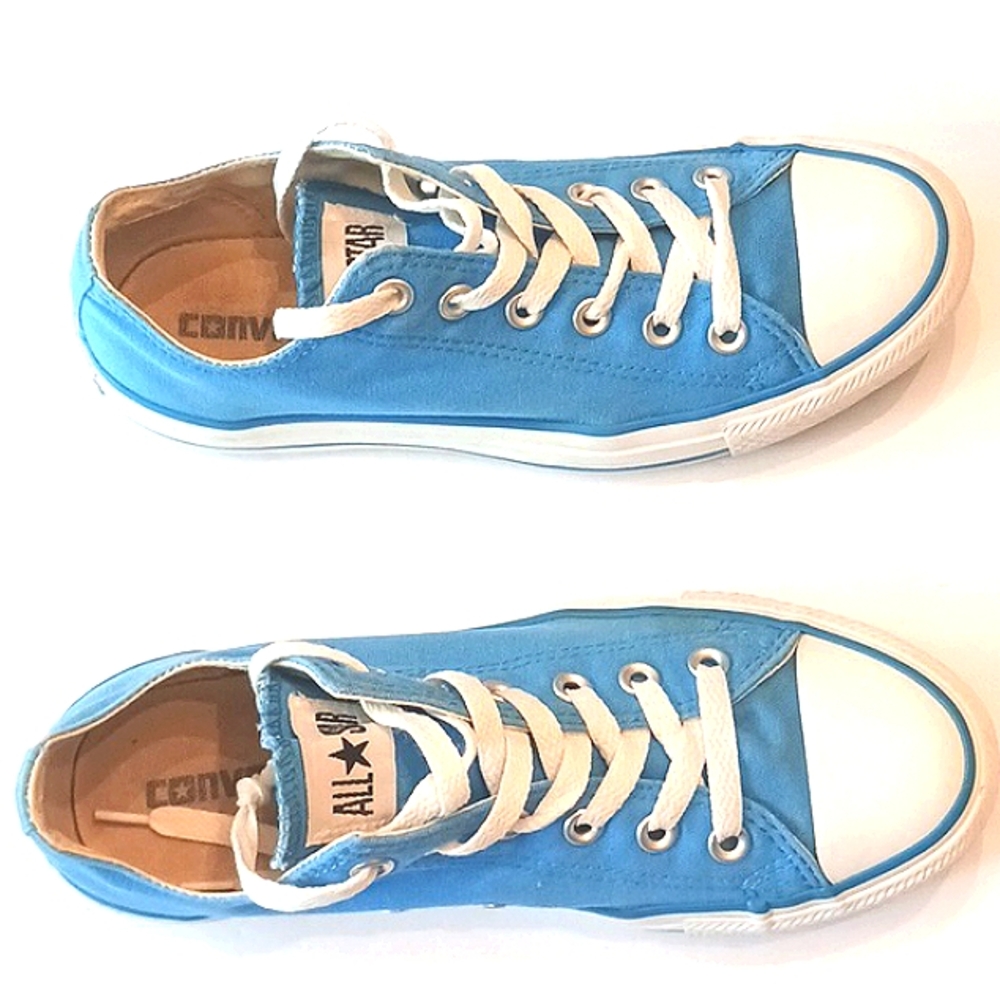 CONVERSE All Star Low Top Kids Sneakers Blue Size 6 - Picture 8 of 11